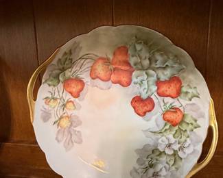 Delinieres & Co. Hand-Painted Strawberry Serving Tray