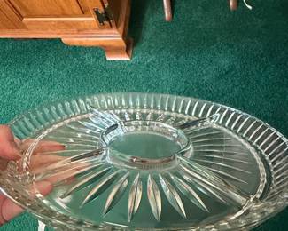 Vintage Pressed Glass Divided Relish Tray