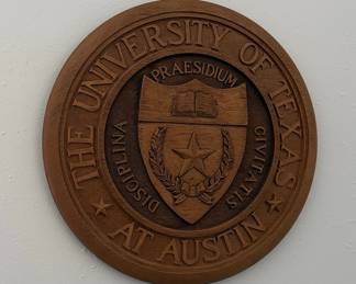 University of Texas at Austin Wood Seal Plaque