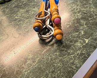 Vintage Fondue Forks with Wooden Handles