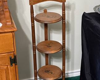Vintage Three-Tiered Folding Cake or Muffin Stand