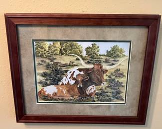 Friddle Longhorn and Calf Print
