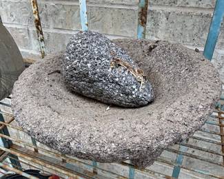 Traditional Stone Molcajete with Tejolote