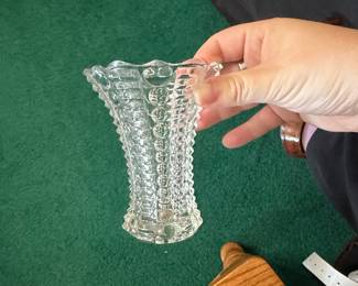 Vintage Indiana Glass Mayflower Pattern Bud Vase