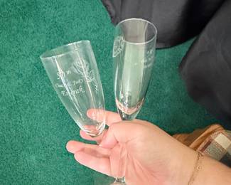 Personalized 50th Anniversary Champagne Flute Set