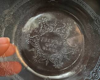 Vintage Fire-King 'Charm' Pattern Casserole Dish with Lid
