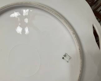Z.S. & Co. Bavaria Mignon Hand-Painted Rose Serving Tray