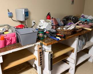 Wooden work benches