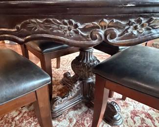 Hand carved table