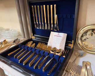 24 karat gold plated flatware new