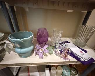 Vintage pottery and glassware