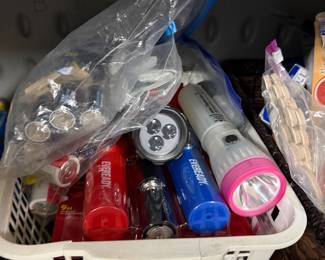 Batteries and flashlights