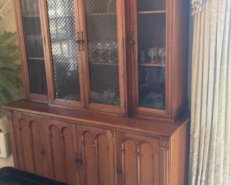 Mid century glass front china cabinet.