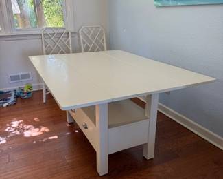 Pottery Barn Drop leaf Table with drawer 60x46 expanded