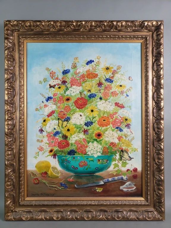 Lot 144 Vintage signed Jane Peterson (1876-1956) oil on canvas
