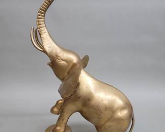506  Lot 614  Vintage brass elephant figure