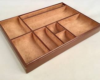 486  Lot 560  Vintage Alfred Dunhill leather valet tray or