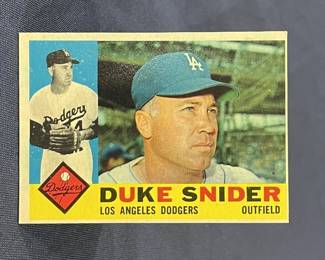 223  Lot 346h  1960 Topps Duke Snider baseball card