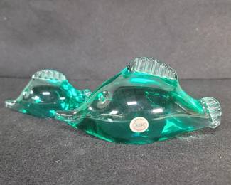341  Lot 484  Pair of Ceska crystal fish figures