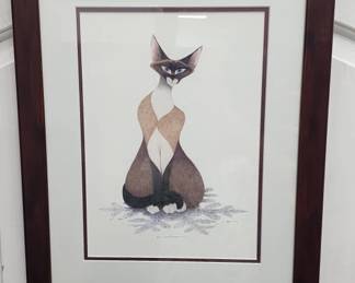 569  Lot 328h  2002 Giclee by JS Perry Snowshoe print
