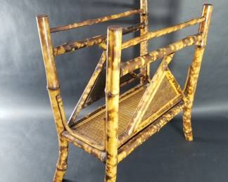 478  Lot 521  Vintage bamboo magazine rack