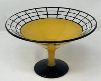 613  Lot 400  Art deco style art glass compote