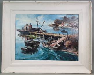 012  Lot 73  Vintage signed Joshua Meador Impressioniststyle