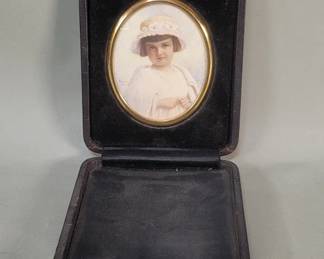 176  Lot 107  Antique signed Rowell 1923 oil painting on