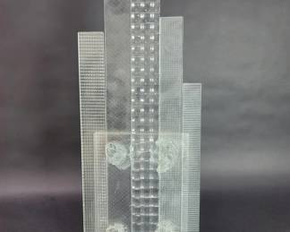 047  Lot 532  Ron Ligrano 51 glass and aluminum sculpture