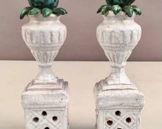 151  Lot 574  Pair of vintage midcentury Italian majolica