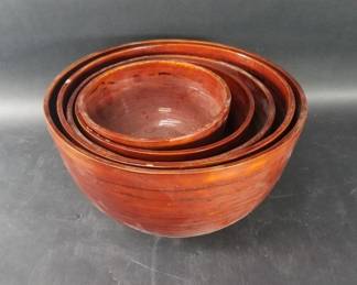 539  Lot 138  Nest of asian wood bowls