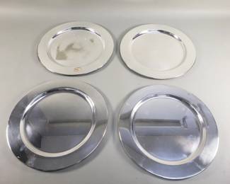 002  Lot 152  4 silver chargers