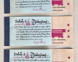 487  Lot 562  5 Three vintage Disneyland universalpass