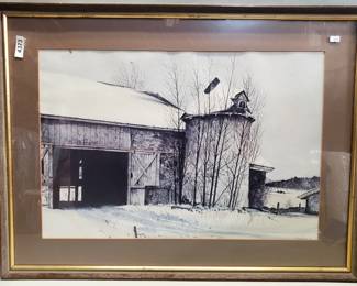 544  Lot 160  Framed Peter Sculthorpe offset lithograph
