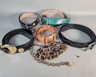 843  Lot 457  Group of womens designer style belts