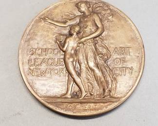 421  Lot 327  Vintage bronze School Art League of New York