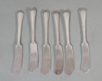 357  Lot 328  Six Oneida Community silver plate butter knives