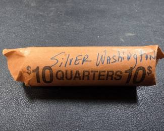 073  Lot 41  Roll of 40 Washington silver quarter coins