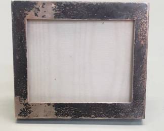 201  Lot 593  Reed  Barton sterling silver and glass picture