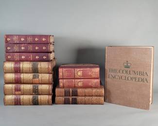 711  Lot 547  Group of vintage and antique leather bound books