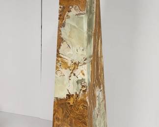 120  Lot 422h  Monumental boho style onyx obelisk