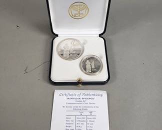 124  Lot 664  2 sterling silver commemorative set from the