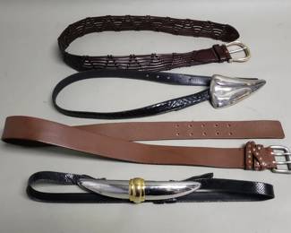 844  Lot 458  Group of designer style womens belts