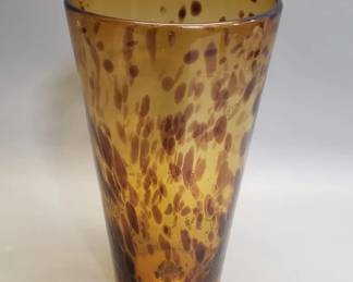 233  Lot 350  Vintage hand blown Murano style art glass vase