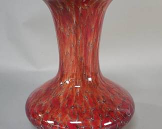 556  Lot 203  Hand blown art glass vase by Stone