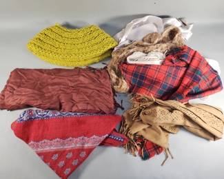 853  Lot 506  Group of scarves and shawls