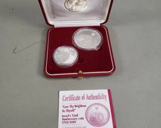 125  Lot 678  Pair of Israels 52nd anniversary sterling