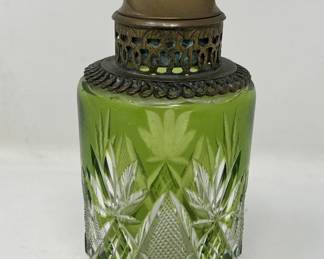 742  Lot 97  Vintage Venition glass and brass lighter