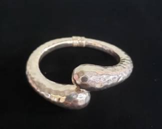 157  Lot 5  Vintage sterling silver hand hammered hinged