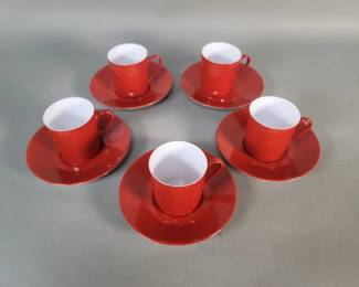 553  Lot 196  Laure Japy Limoges France saucers and teacups